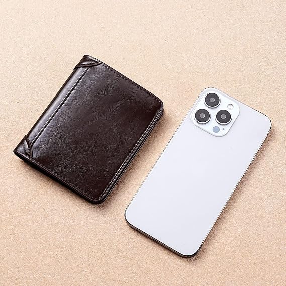Carteira Masculina Couro Legítimo Com Antifurto Promoção(Preto,Liso)