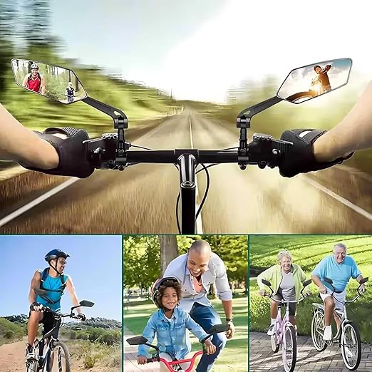 Pacote Com 2 Espelhos Para Bicicleta Scooter Motocicleta
