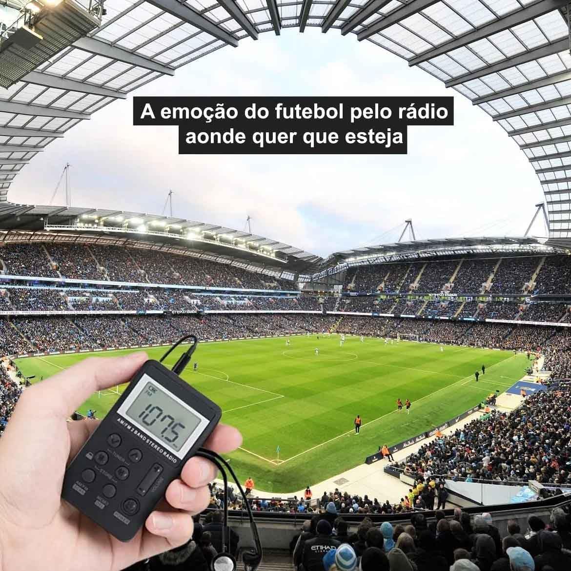 Mini Rádio Digital Am/fm Estéreo Portátil Com Fone De Ouvido(Preto)