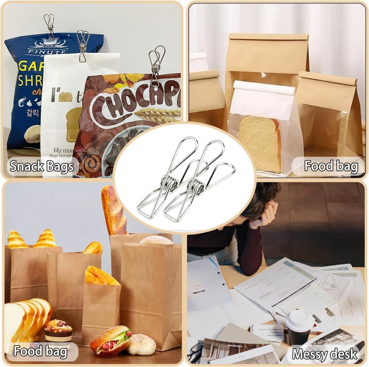 Kit 100 Peças Prendedor De Roupa 100% Inox Pronta Entrega