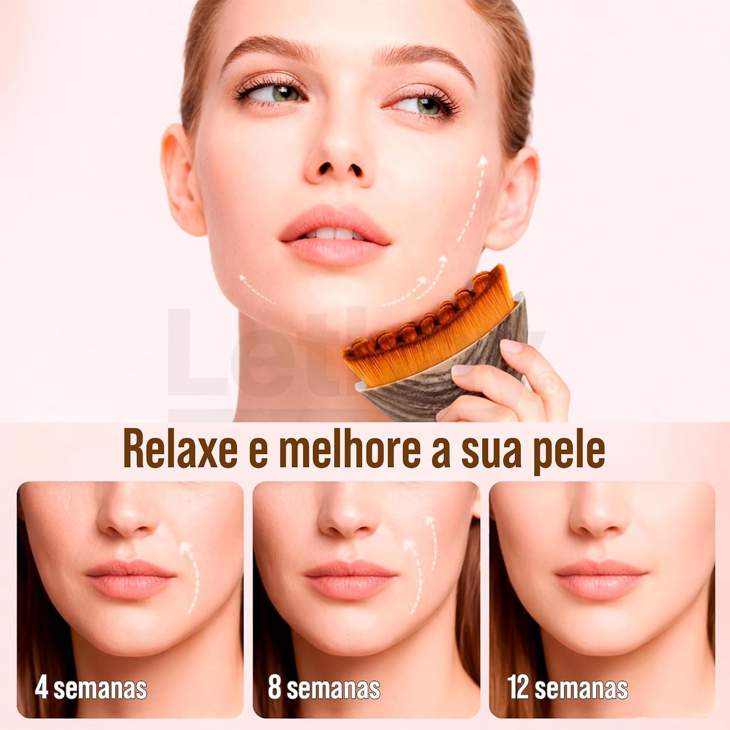 Kit 2 Escova Facial Massageadora Para Drenagem Linfática-2 Pcs(2 Pcs)