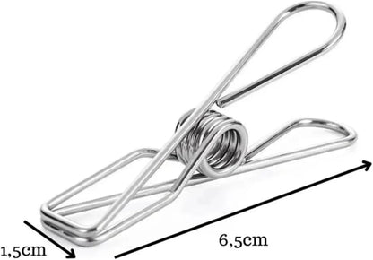 Kit 100 Peças Prendedor De Roupa 100% Inox Pronta Entrega