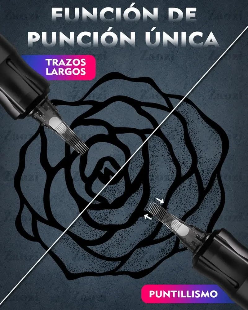 Kit Completo De Caneta De Tatuagem Profissional Sem Fio