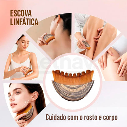 Kit 2 Escova Facial Massageadora Para Drenagem Linfática-2 Pcs(2 Pcs)