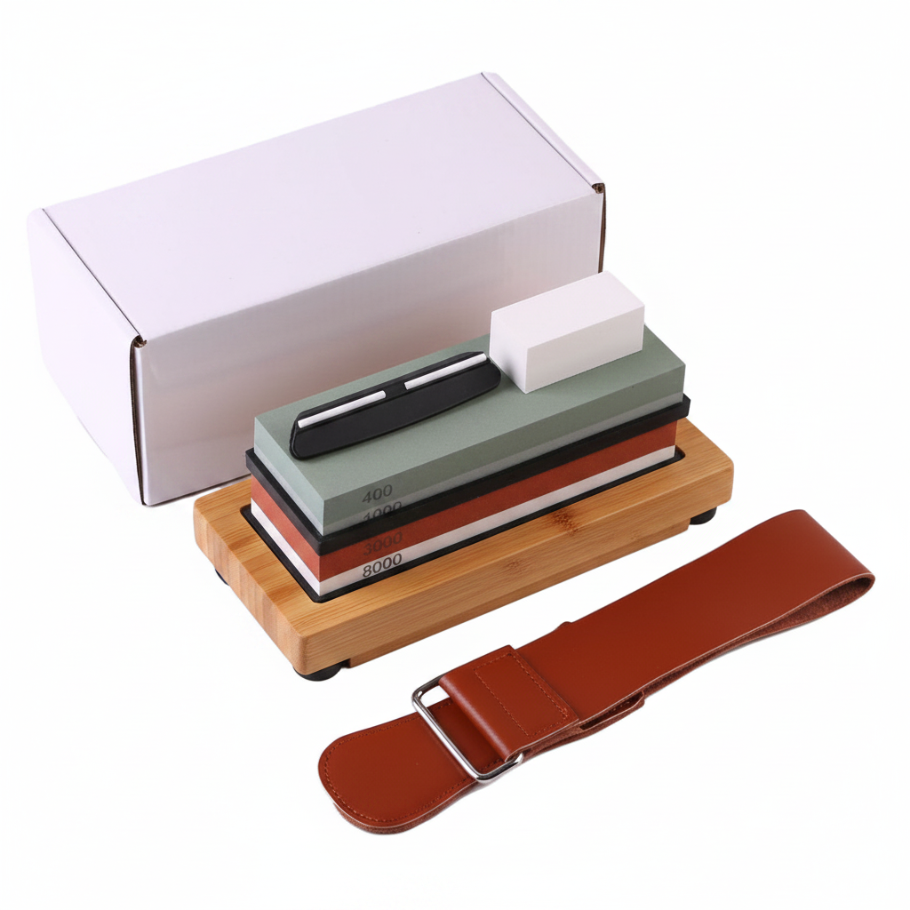 Kit Pedra Afiar Dupla Face - Foto Produto Fundo Branco