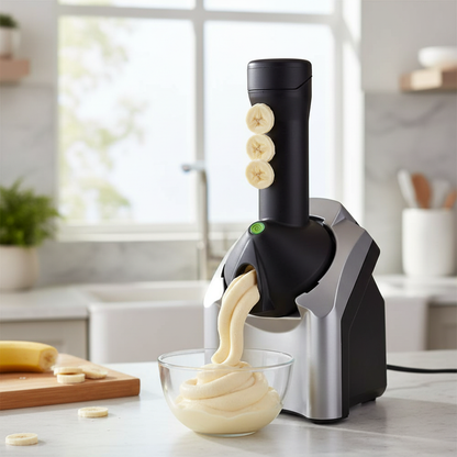 Sorveteira em uso - Sorvete de Banana