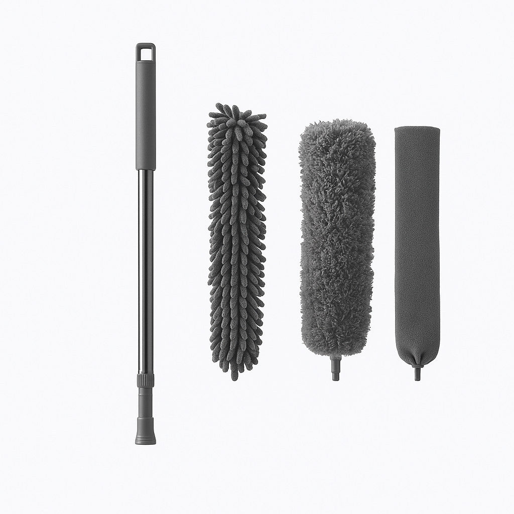 KIT6 Jogo Espanador Pó Extensível  Eletrostático Lavável Limpeza
